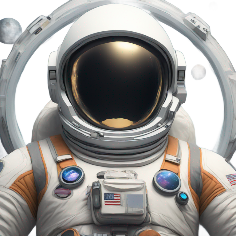 genmoji : L'espace d'Interstellar se reflète dans la combinaison du héros principal.