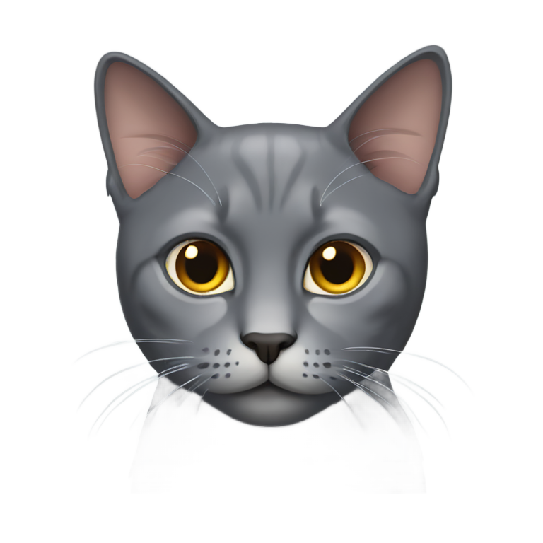 genmoji: Dim gray cat