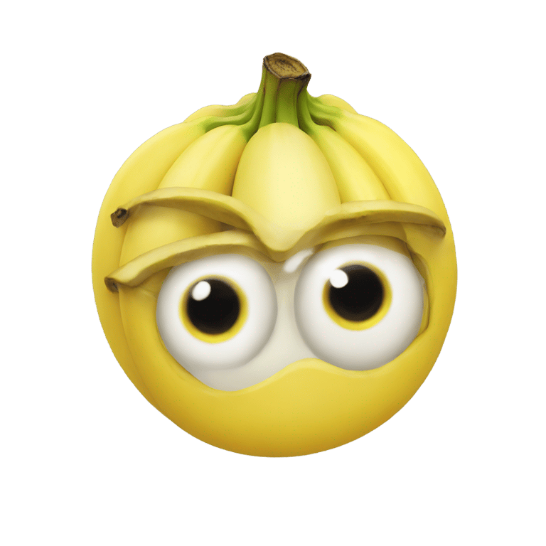 絵文字：Banana eye emoji face