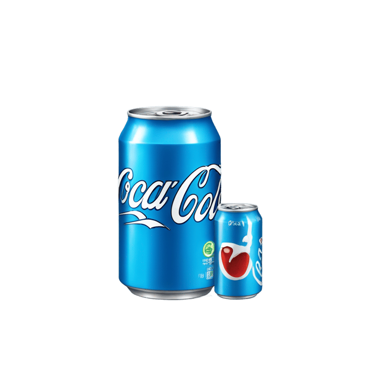genmoji : Blue Coca-Cola can