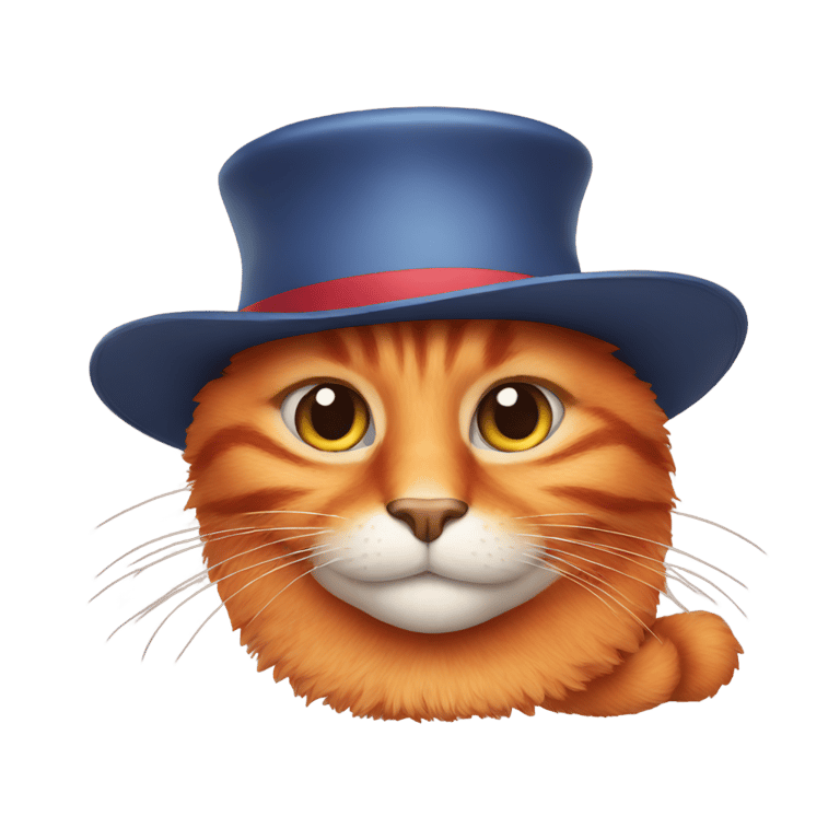 genmoji：一只戴着帽子的红猫