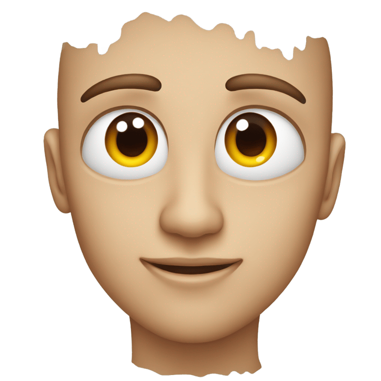genmoji: The person's eyes are wild with blood.