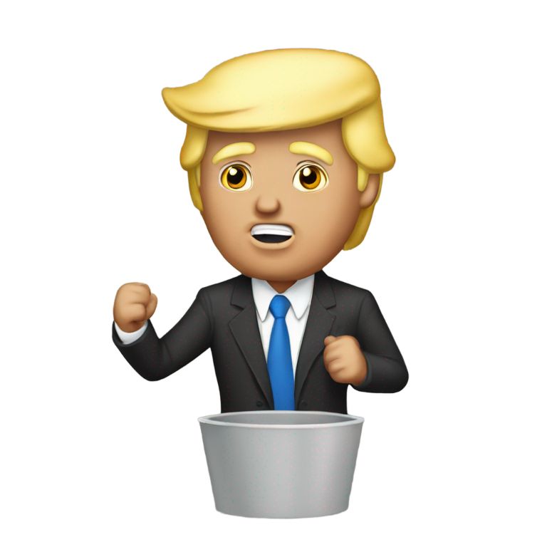 genmoji : Jelking it Donald Trump