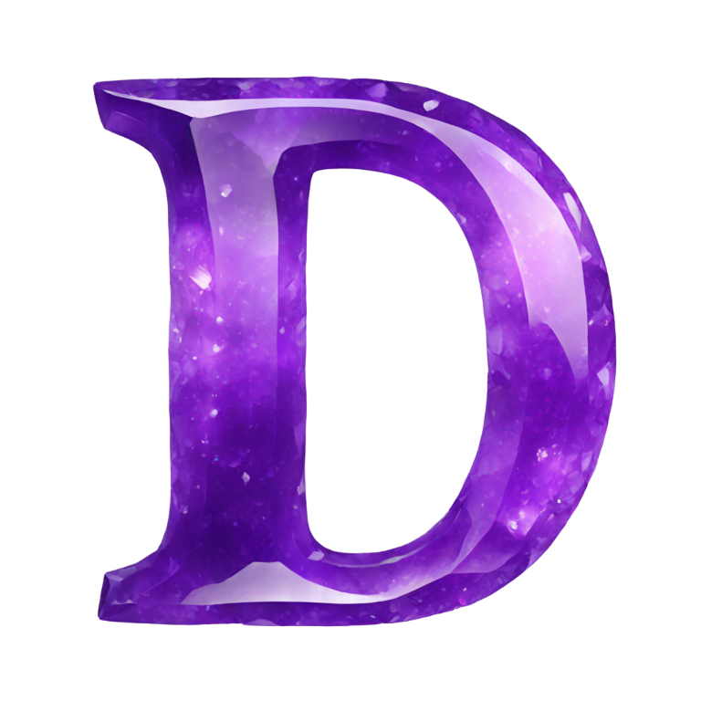 絵文字：アメジストの詳細なD字