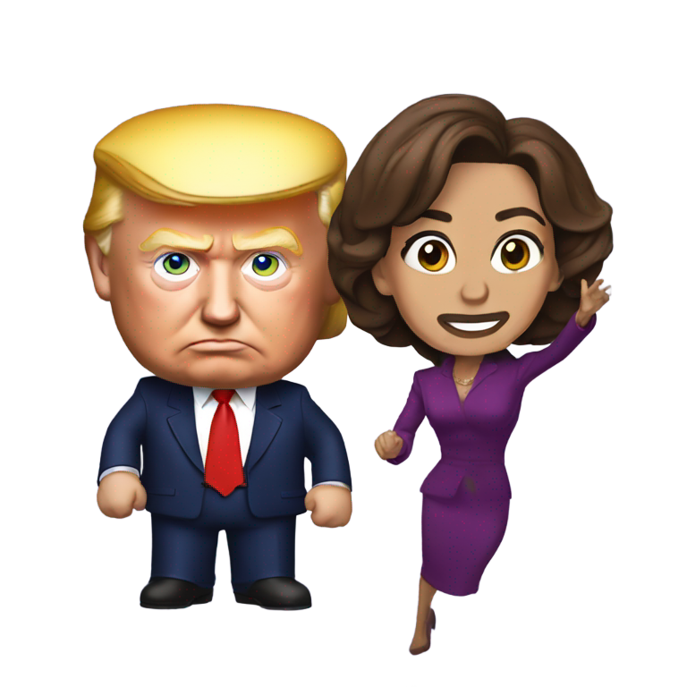 genmoji : Donald Trump en duel avec Kamala Harris