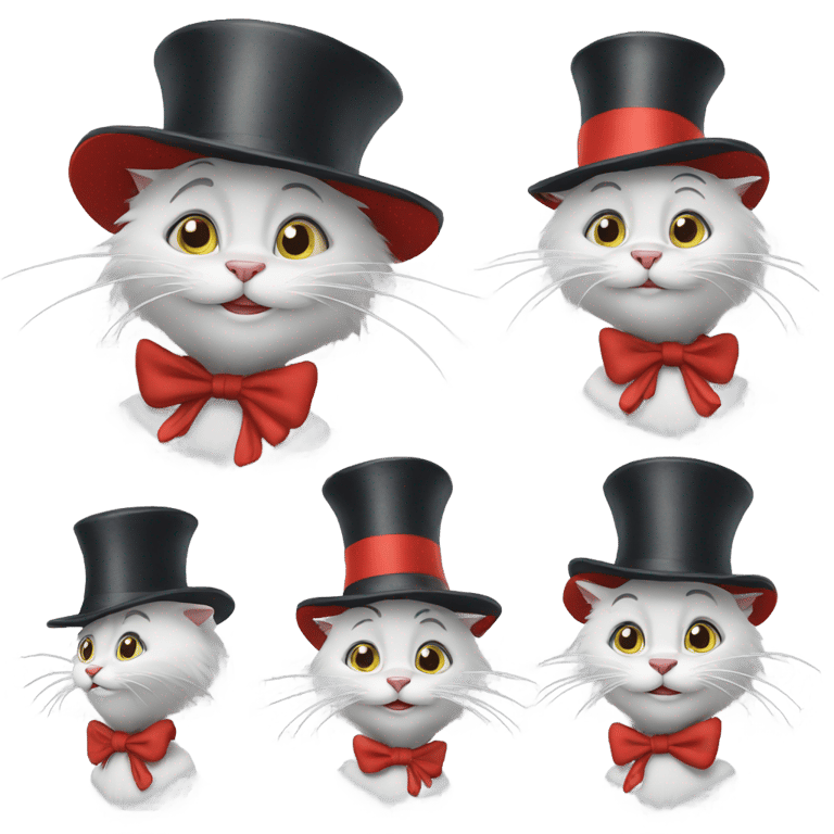 genmoji : Cat in the hat cartoon