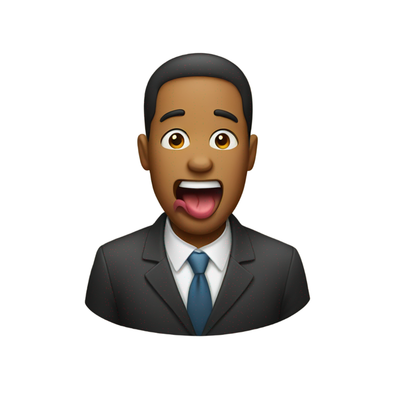 genmoji: a person sticking out their tongue