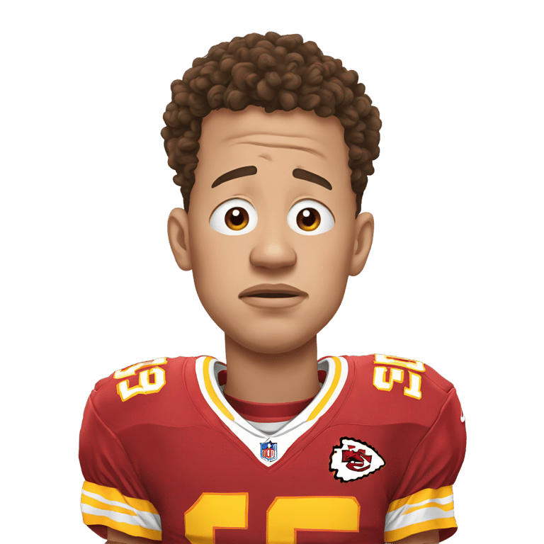 genmoji : Patrick Mahomes crying