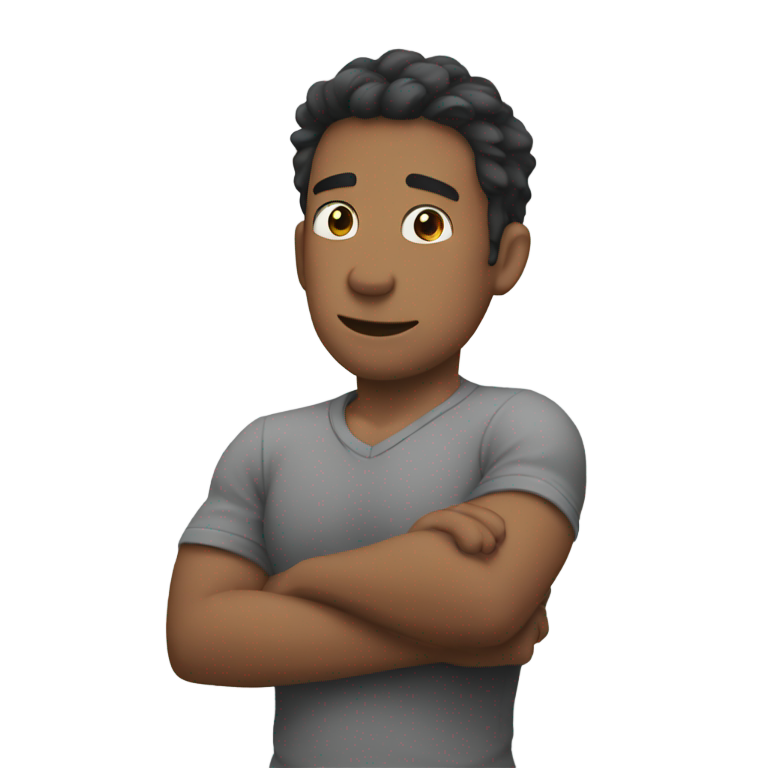 genmoji：双手环绕脖子，生气
