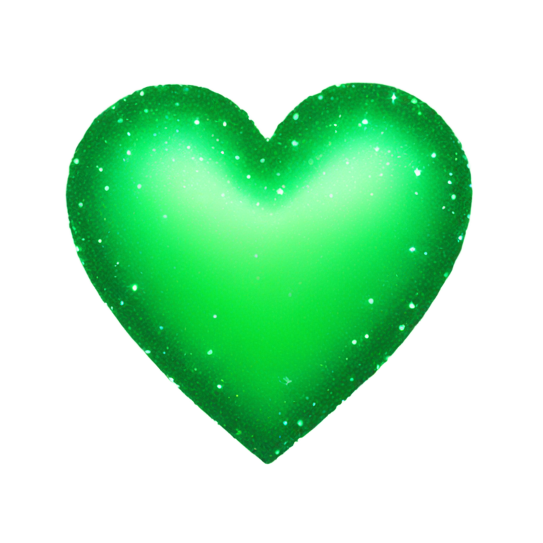 genmoji: Sparkly green heart