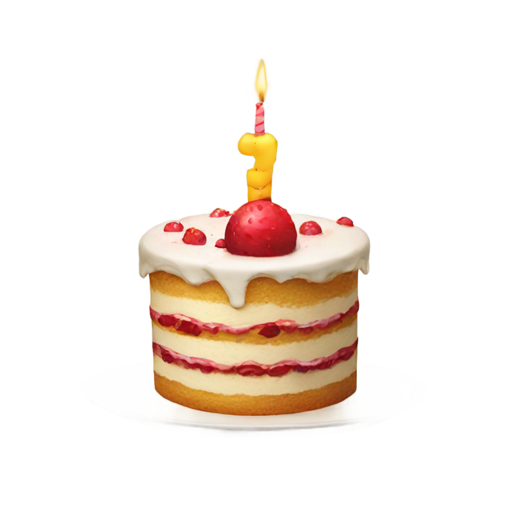 genmoji：笑脸吃生日蛋糕