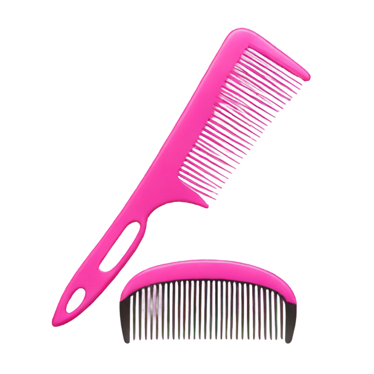 genmoji: pink hair comb