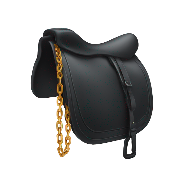 絵文字：black saddle, along the edges of the chain