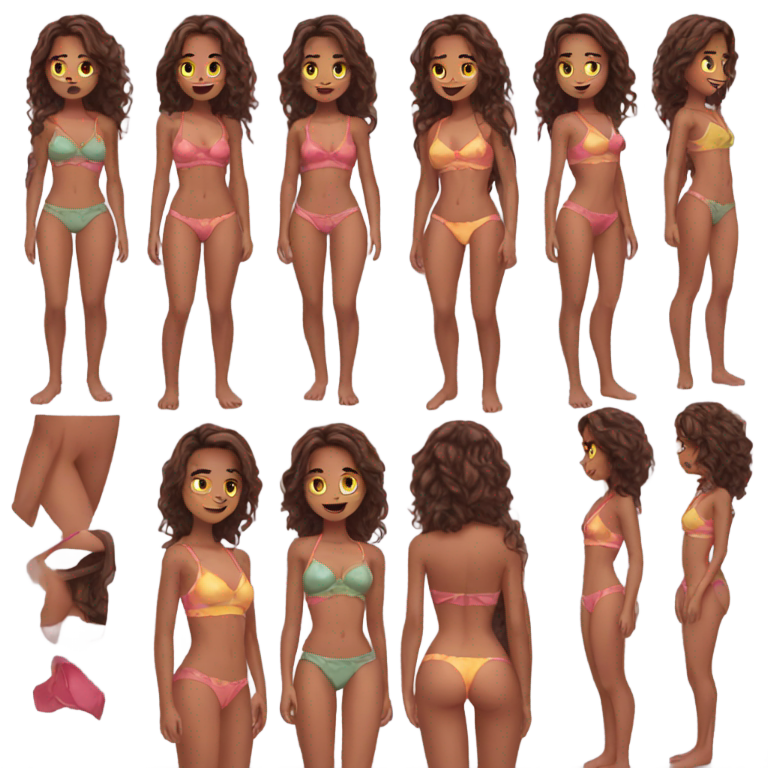 genmoji: very hot 14 year old  girl in tiny underwear 😍