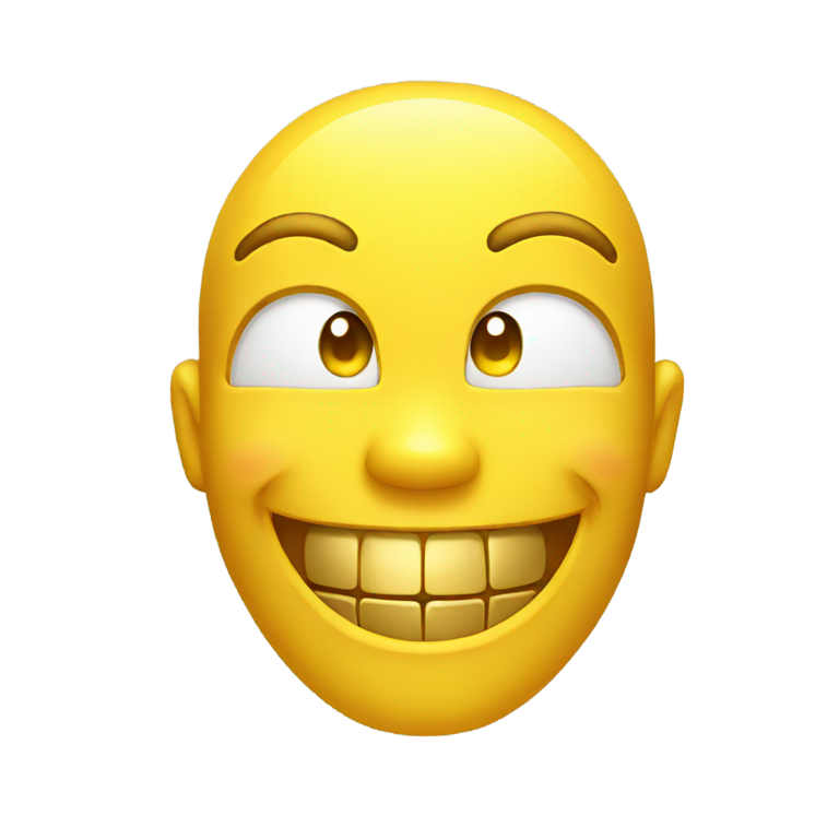 genmoji : Émoji jaune souriant avec grillz en or