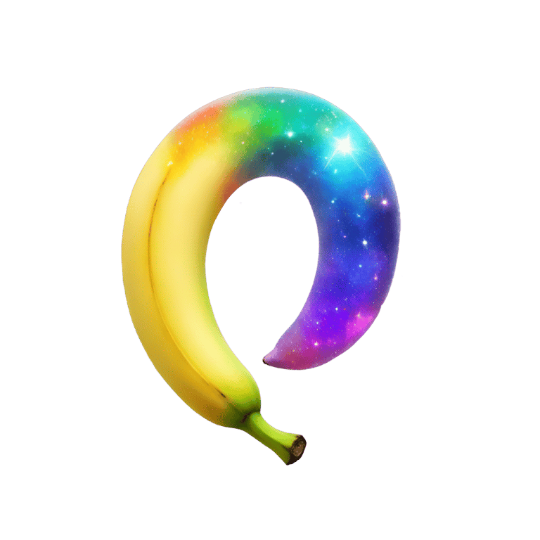絵文字：Rainbow + Banana + Galaxy