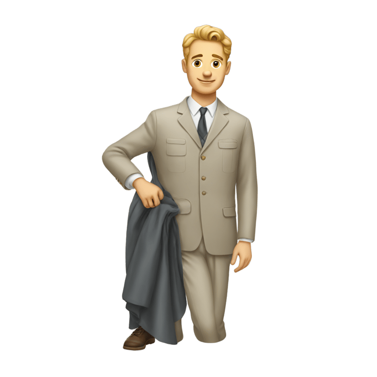 genmoji: white man 50s with dress