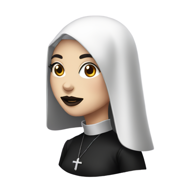genmoji: goth nun