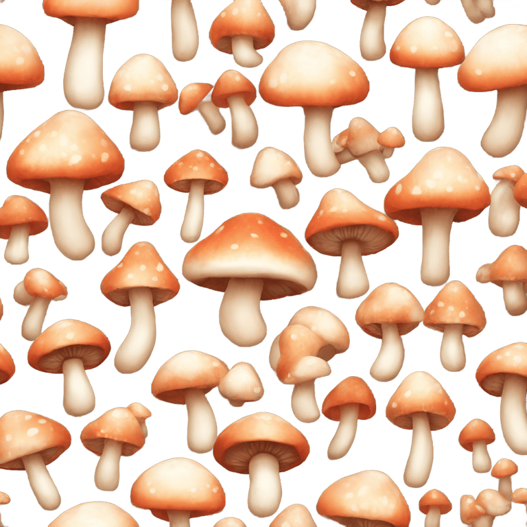genmoji: Cute bunch of mushroms