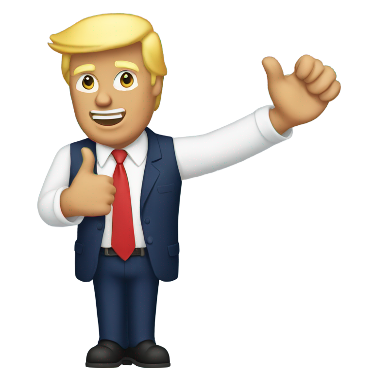 genmoji : Donald Trump levant le bras