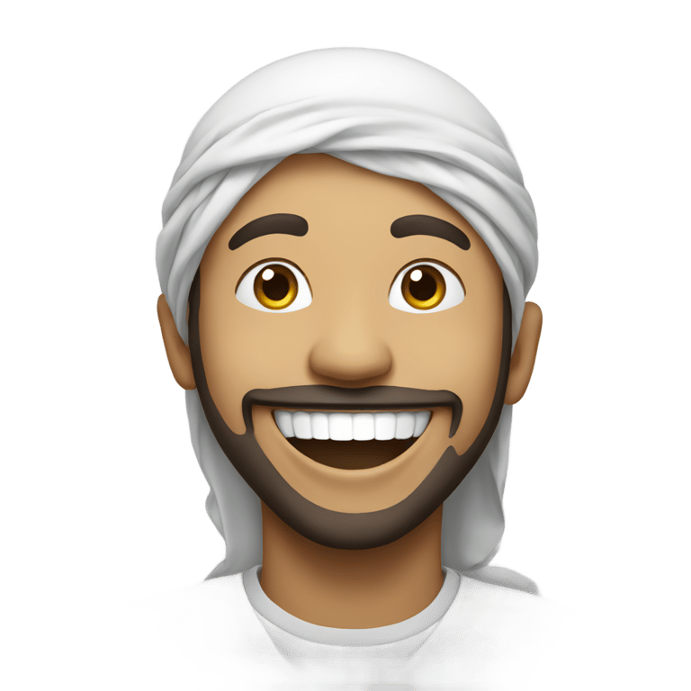 genmoji : Homme musulman en train de rire