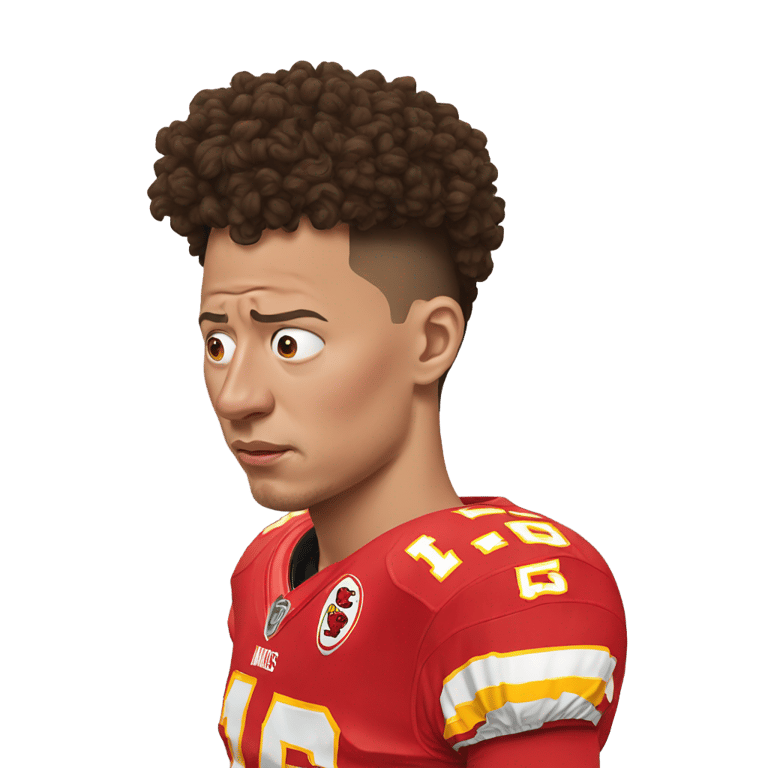 genmoji : Patrick Mahomes crying