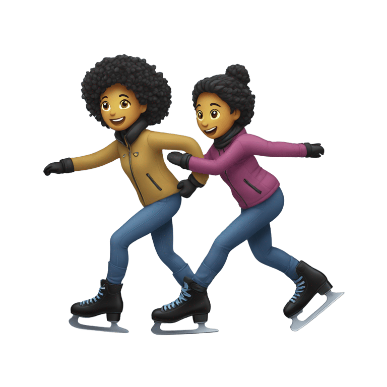 genmoji：lesbians ice skating