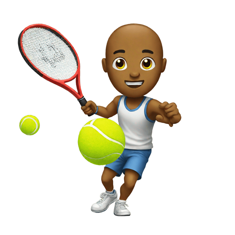絵文字：tennis ball playing tennis