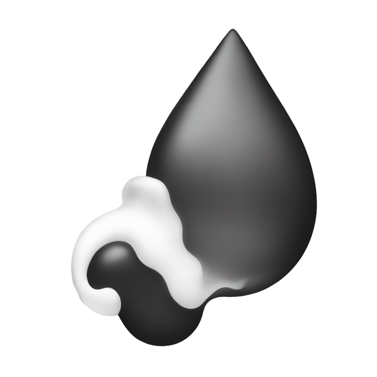 絵文字：A Black and White drop