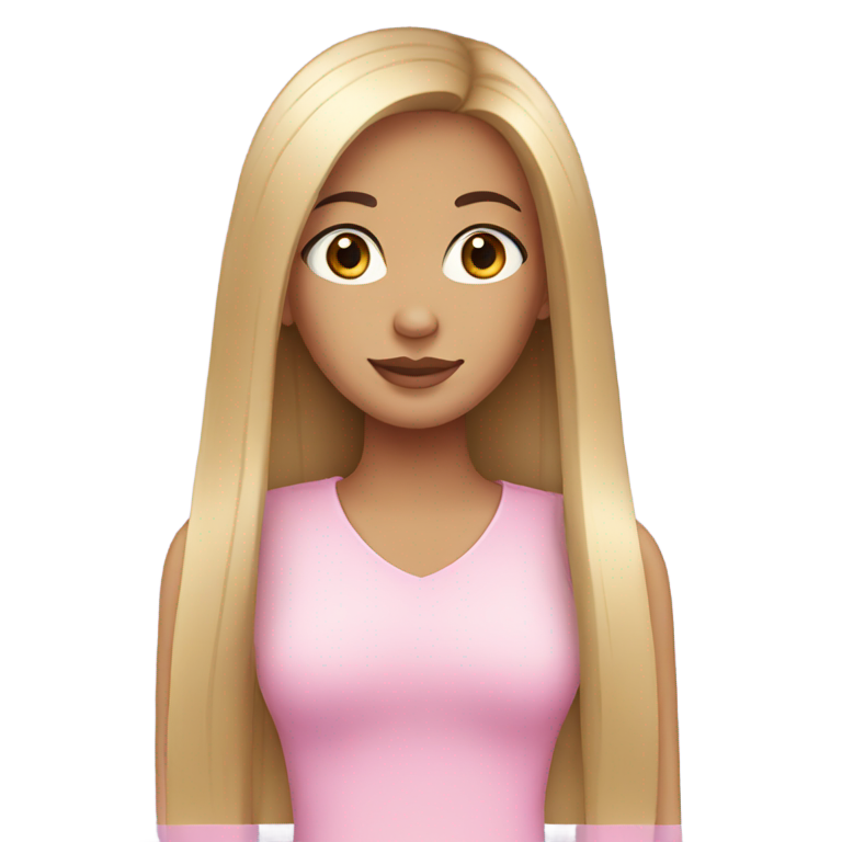 genmoji: Girl with long straight hair.  Light skin.  Black hair.  Eyelashes