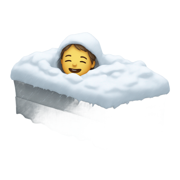 genmoji：小孩被雪压埋