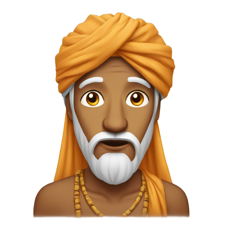 genmoji：戴头巾的印度男子哭泣