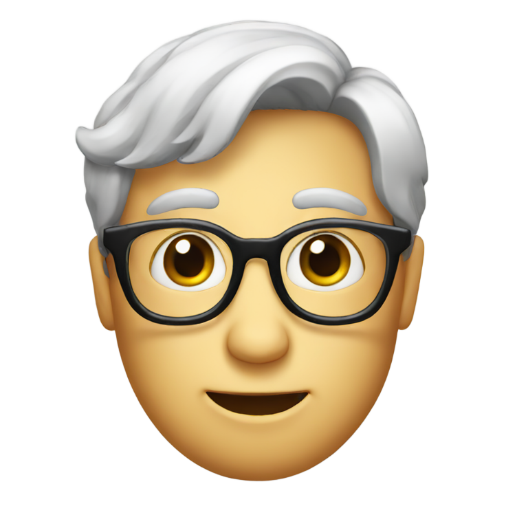 genmoji: Nerdy face with italian hand symbol