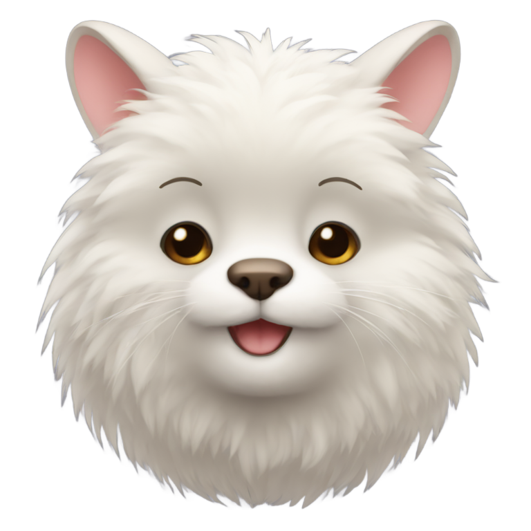 genmoji: a furry little animal with bald spots