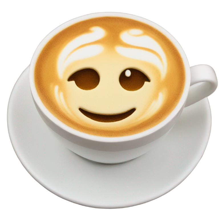 genmoji: beautiful latte art