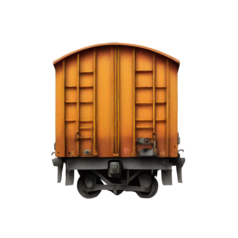 genmoji: boxcar with spraypaint