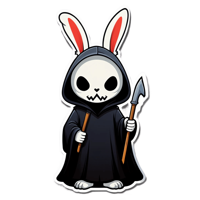 genmoji: Grim Reaper Bunny