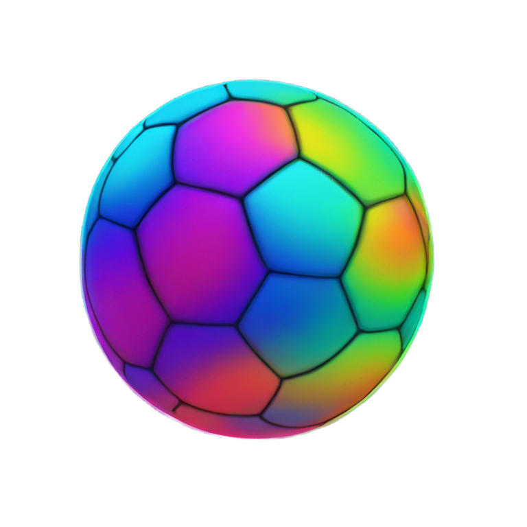 genmoji: Neon rainbow Soccer
Ball