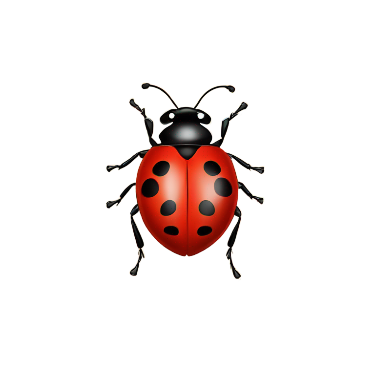 genmoji : Une coccinelle sur une planche d'état