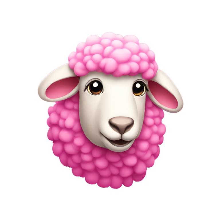 genmoji: pink sheep