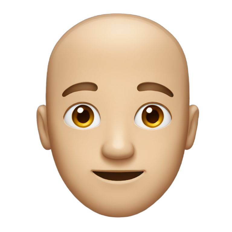 genmoji：大额头男人