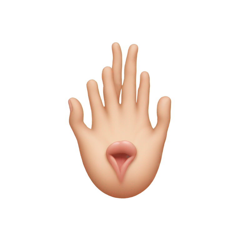genmoji : Vagin avec des doigts à l'intérieur