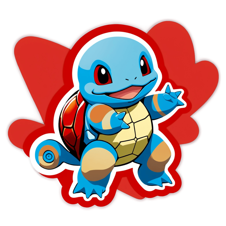 genmoji: Squirtle red