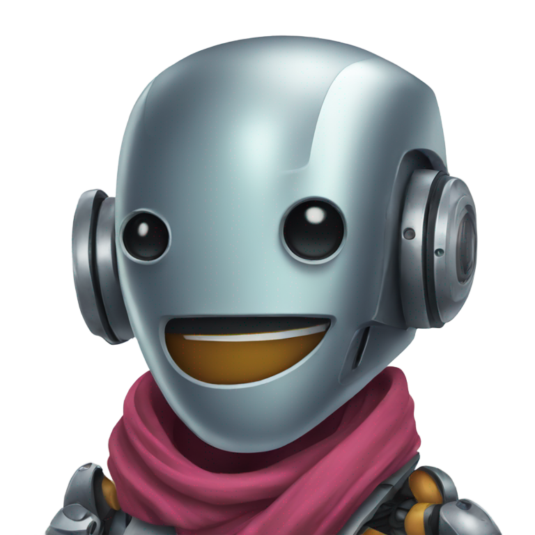 genmoji: scarved robot