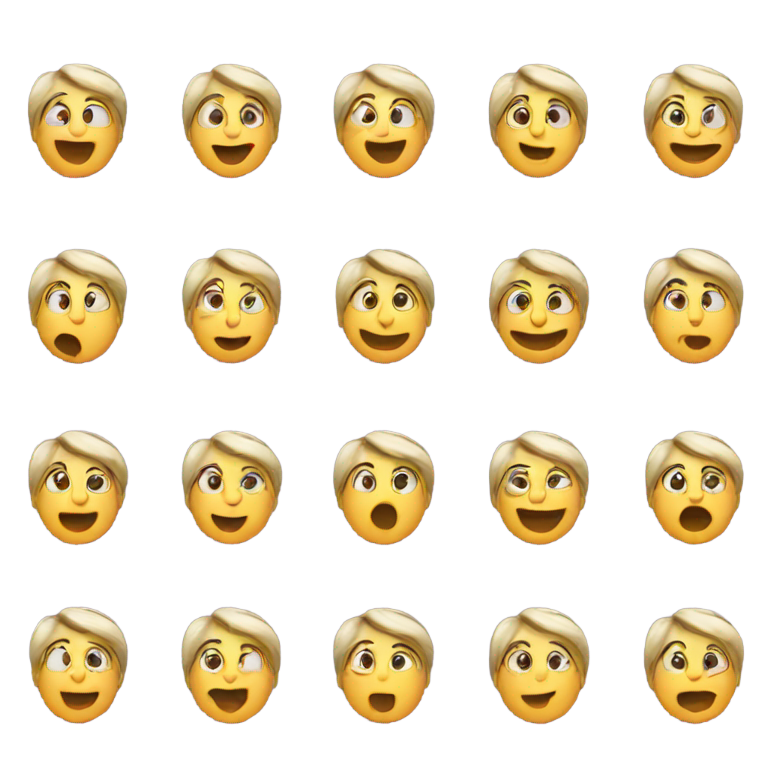 genmoji : 4 IMAGES EN GRILLE