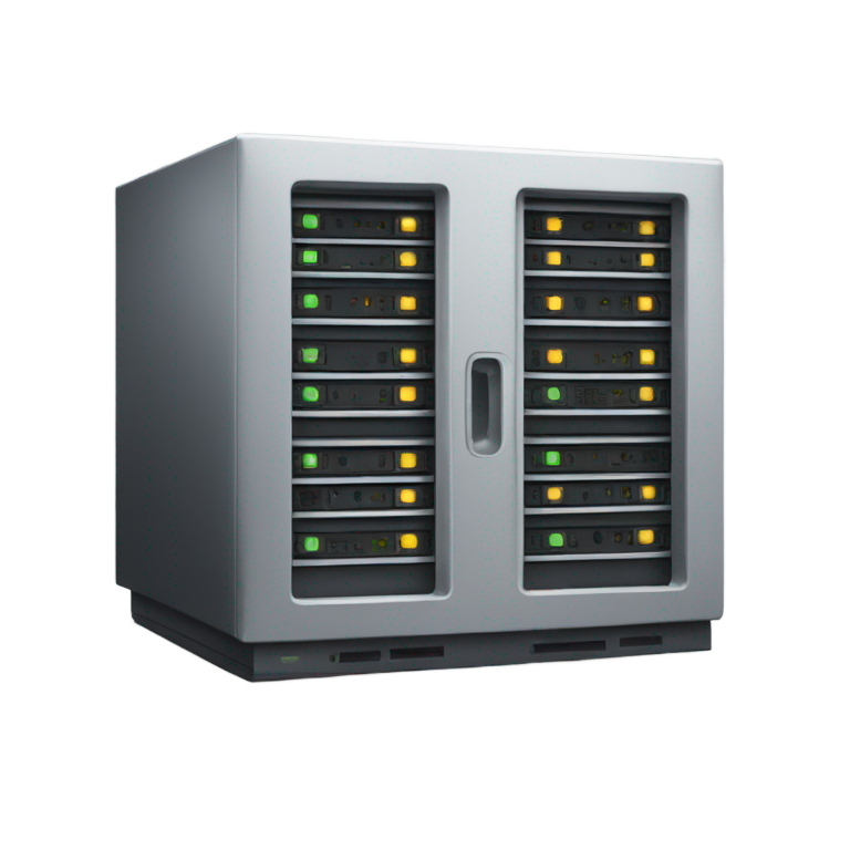 絵文字：コンピュータサーバーが点滅しています。