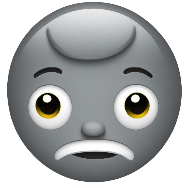 genmoji: A gray smiley face
