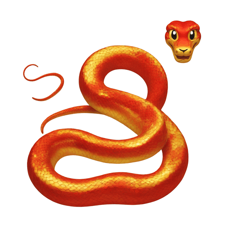 genmoji: A red and gold snake representing the Chinese zodiac