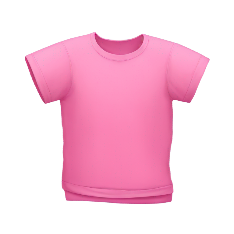 genmoji : T-shirt rose plié