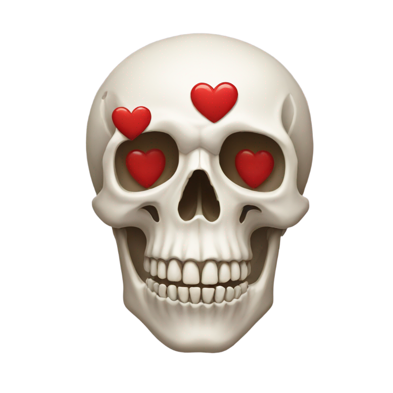 genmoji：骷髅心